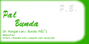 pal bunda business card